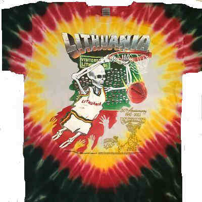 Lithuania basketball tie dye